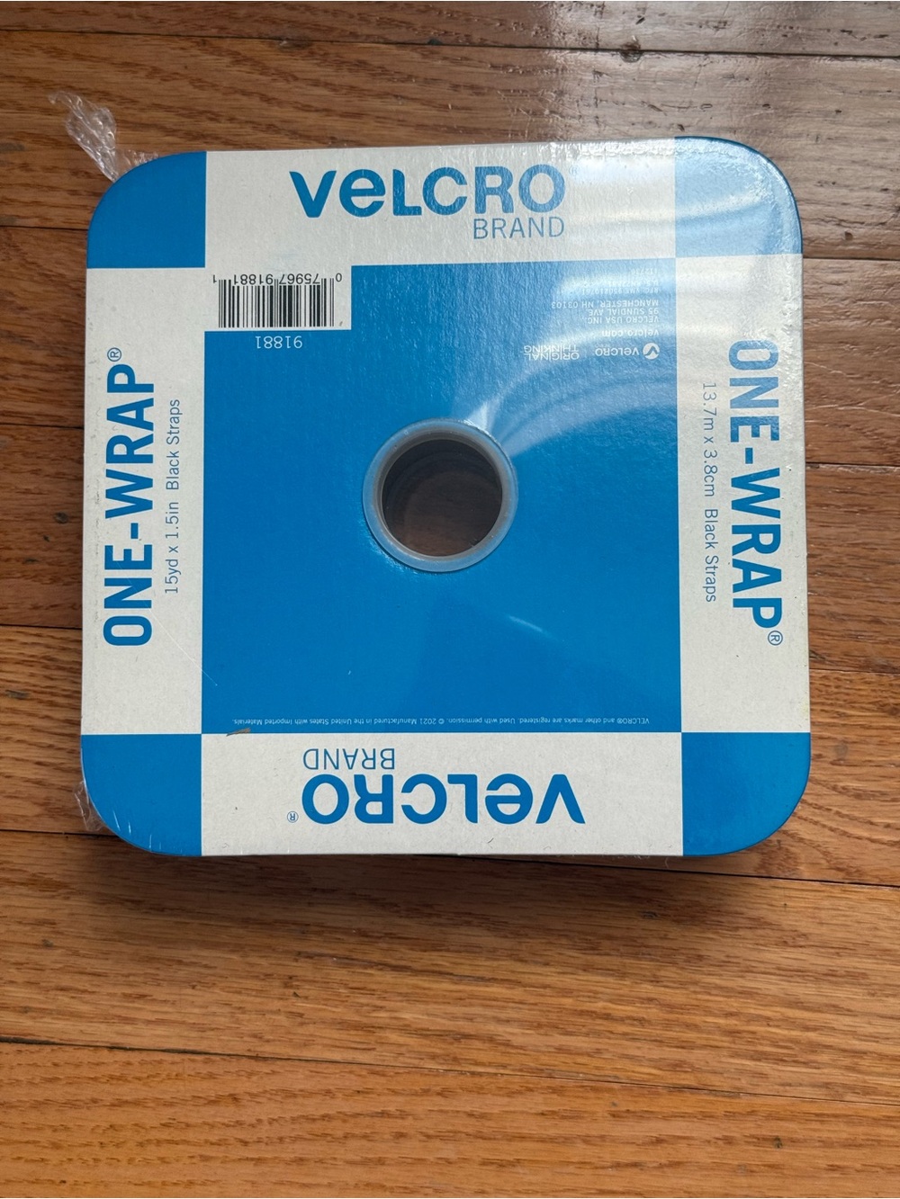 NEw sealed in packaging Velcro Brand One-Wrap Black Straps -
